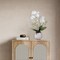 Artificial Orchids Flowers with Vase White Phalaenopsis Plant Silk Faux Orchids Fake Flowers Arrangements for Home Decoration Living Room Office Bedroom Bathroom Kitchen Dining Room